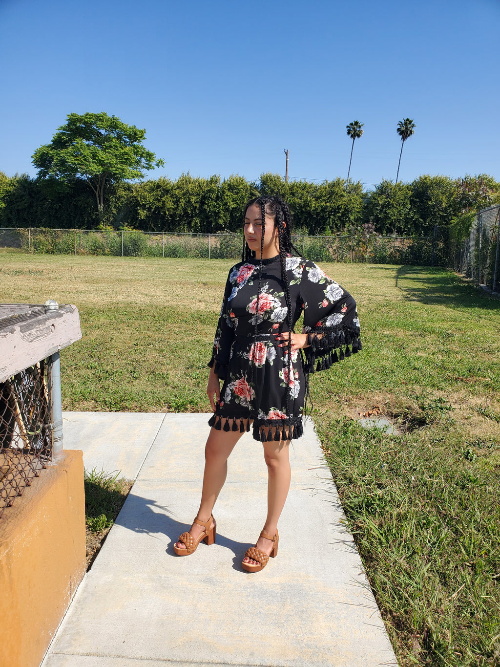 Tassel Floral Romper