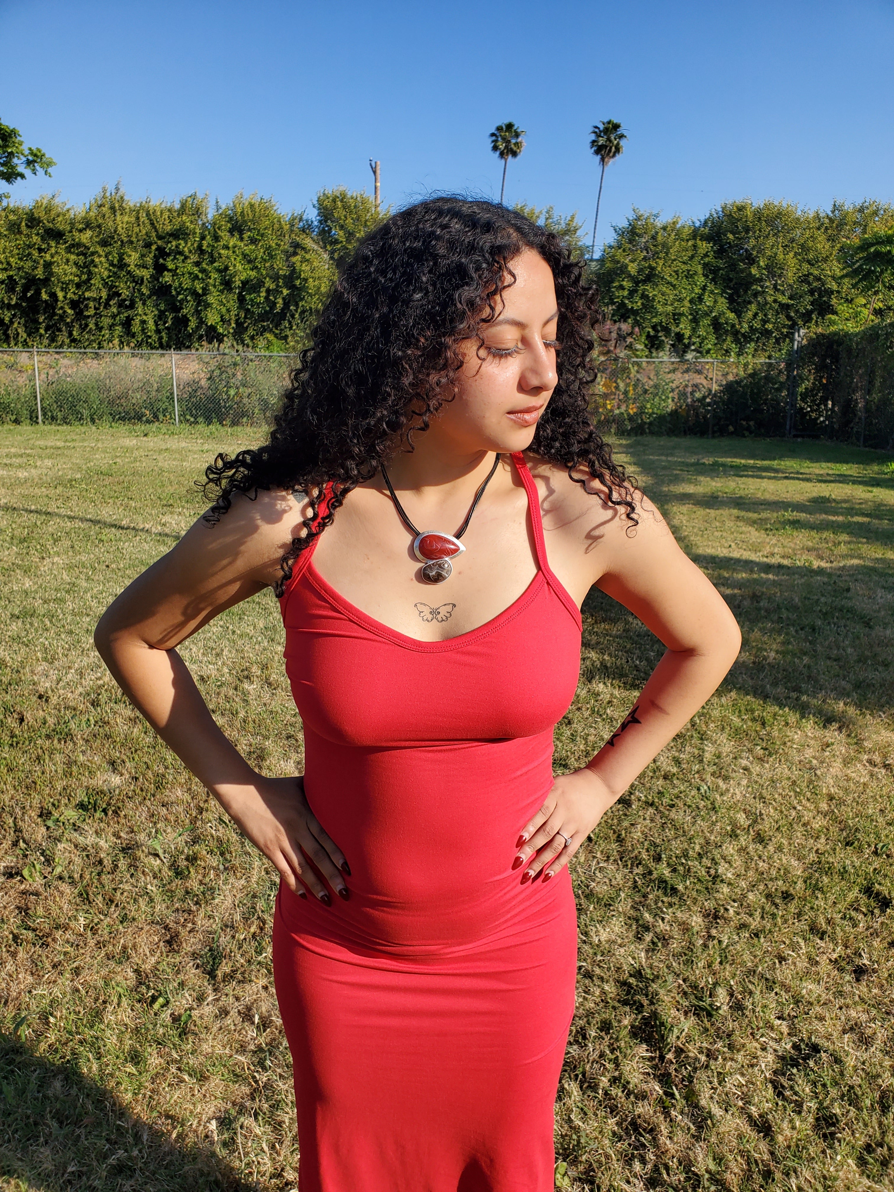 V-Neck Racerback Maxi Dress