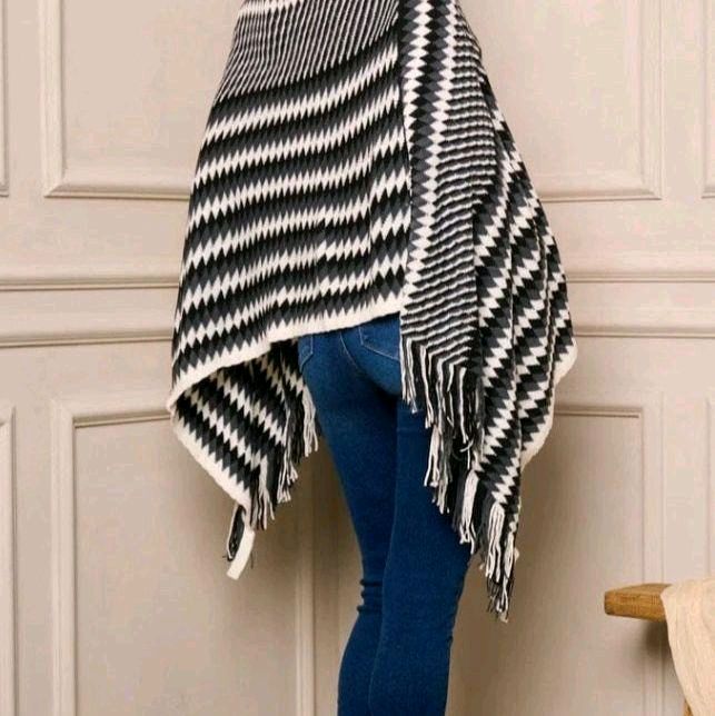 Black and White Poncho
