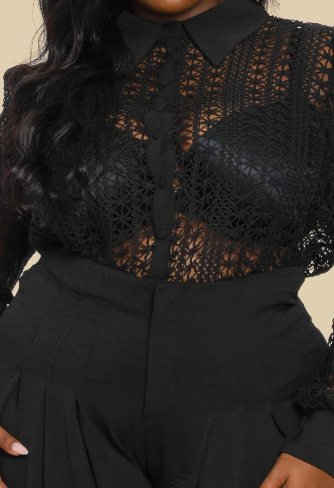 Crochet Top and Pant Set/Plus-size - Goldie B & Co Boutique  