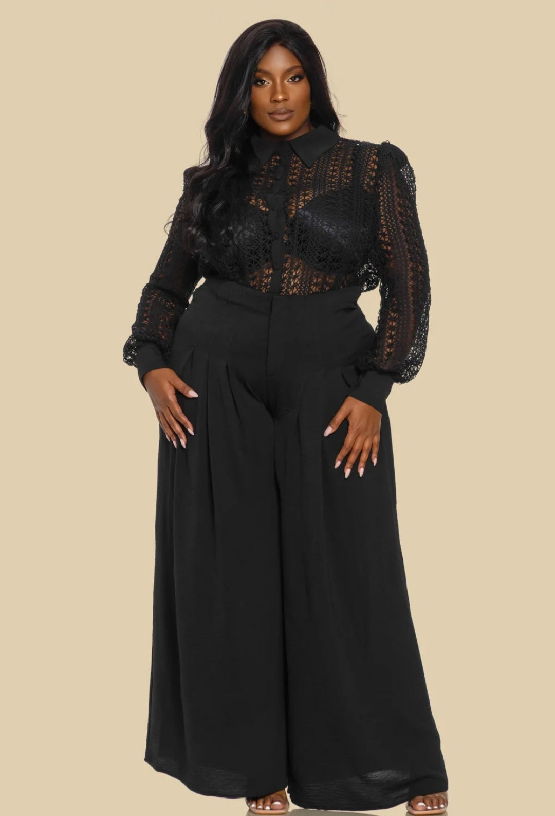 Crochet Top and Pant Set/Plus-size - Goldie B & Co Boutique  