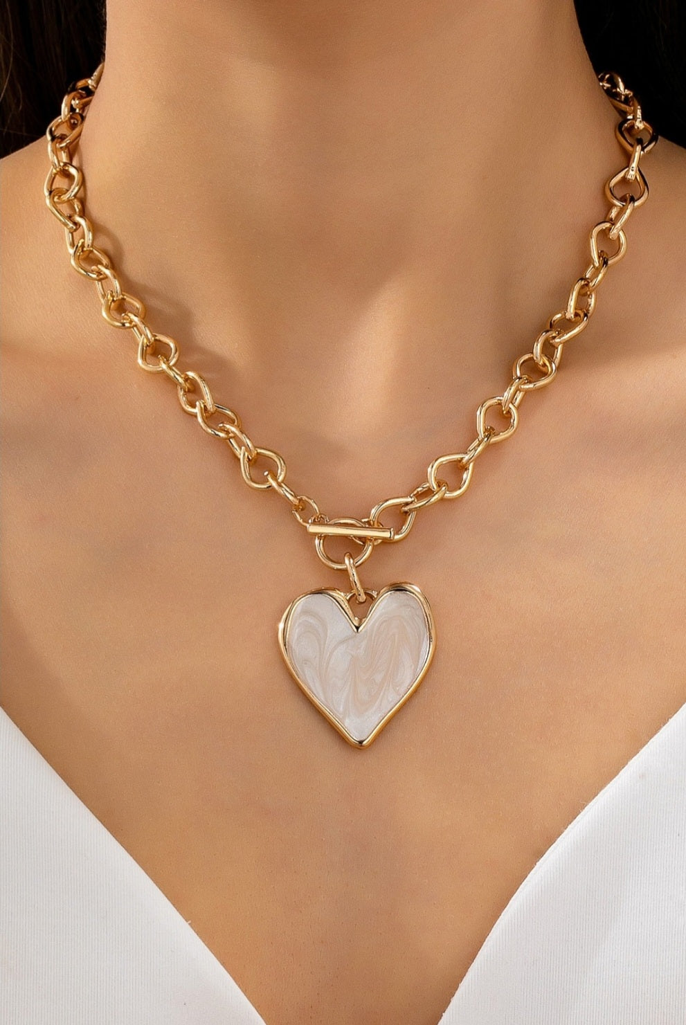 Heart Toggle Necklace - Goldie B & Co Boutique  