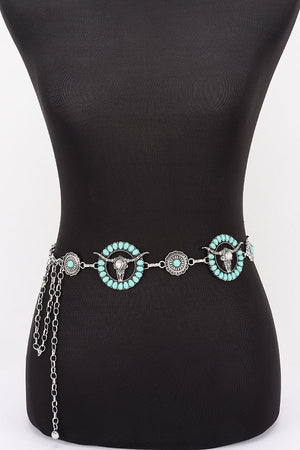 Western Turquoise Vintage Belt - Goldie B & Co Boutique  