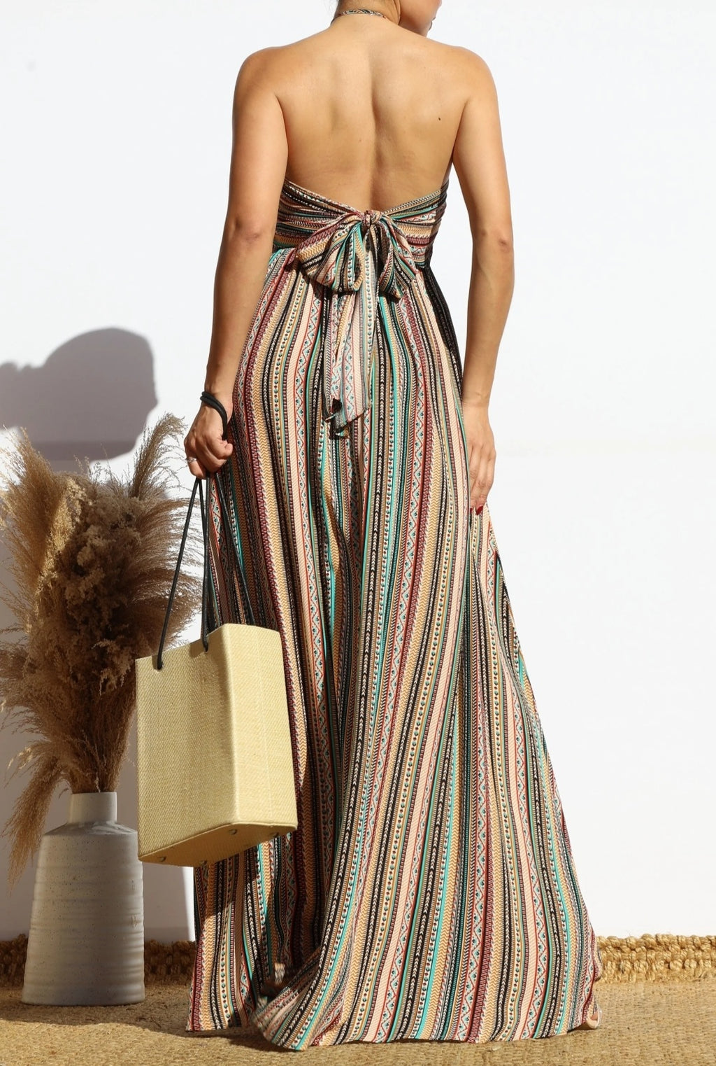 Multi-Color V-Neck Maxi - Goldie B & Co Boutique  