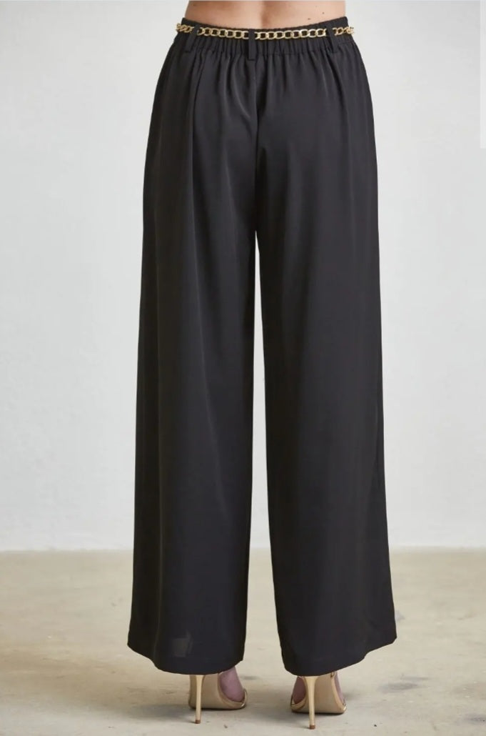 Pleated Wide-leg Woven Pants - Goldie B & Co Boutique  