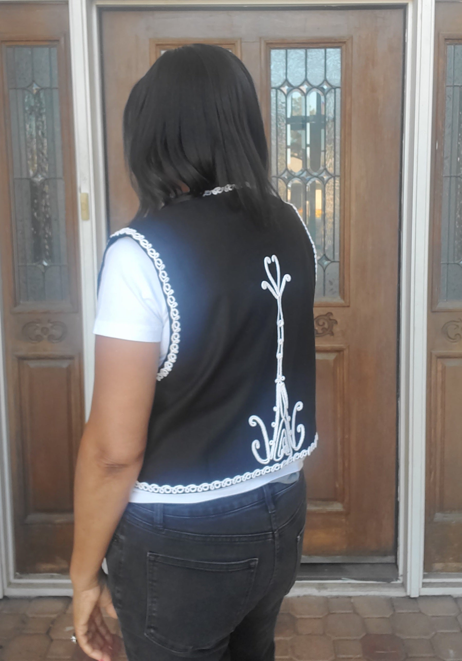 Open front Embroidery Linen Vest - Goldie B & Co Boutique  