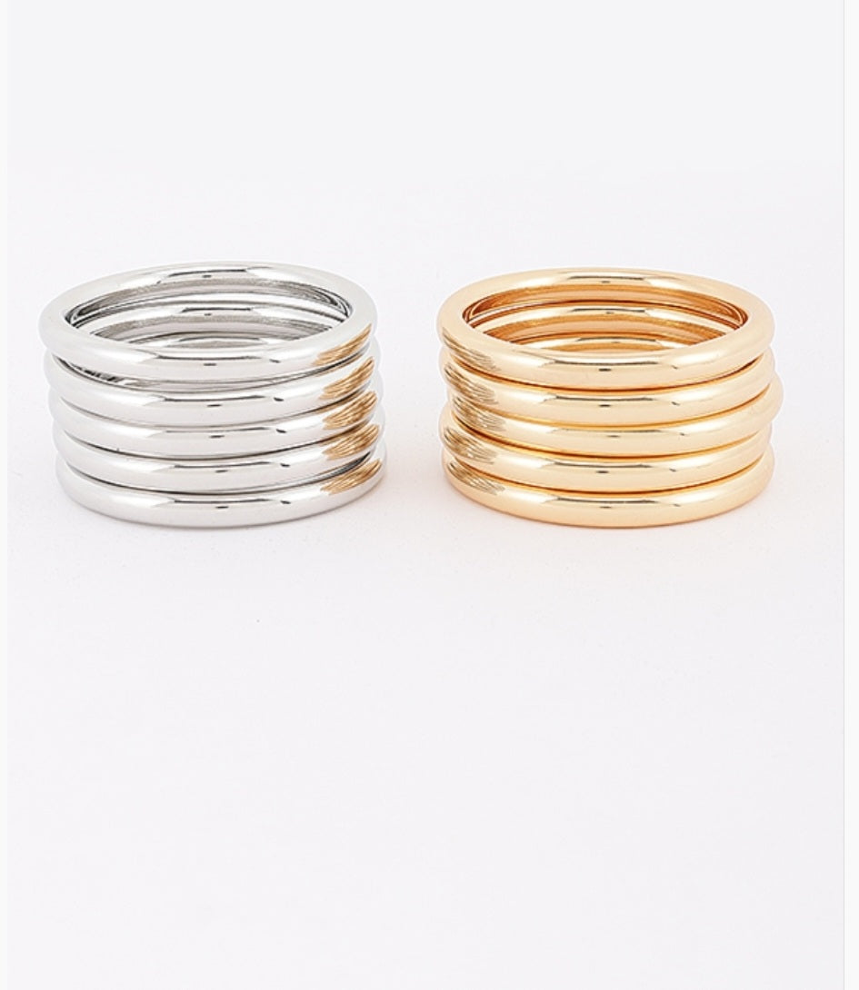 Three Stacked Bangles - Goldie B & Co Boutique