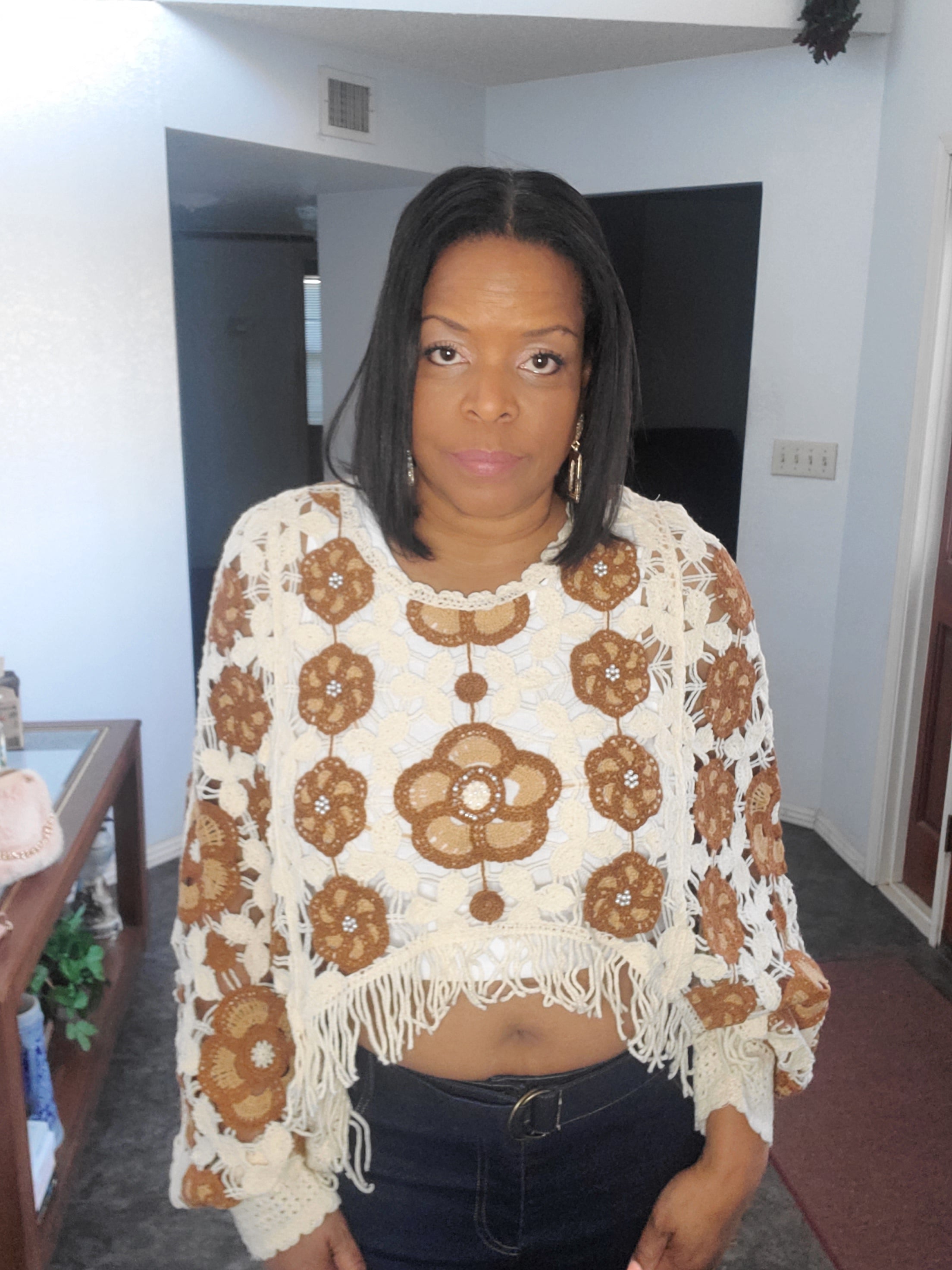 Floral Crochet Top - Goldie B & Co Boutique  