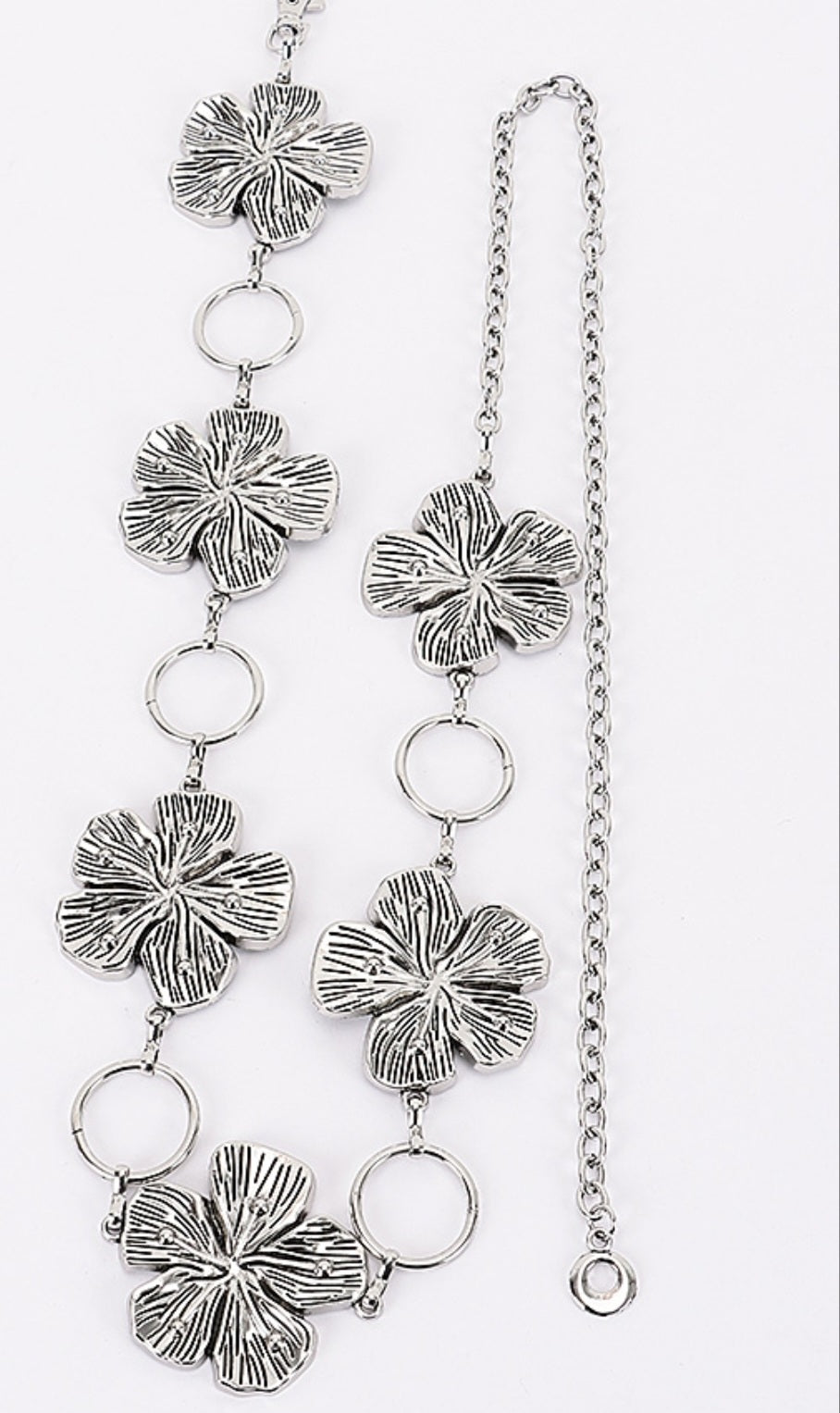 Floral Metal Vintage Chain Belt - Goldie B & Co Boutique  
