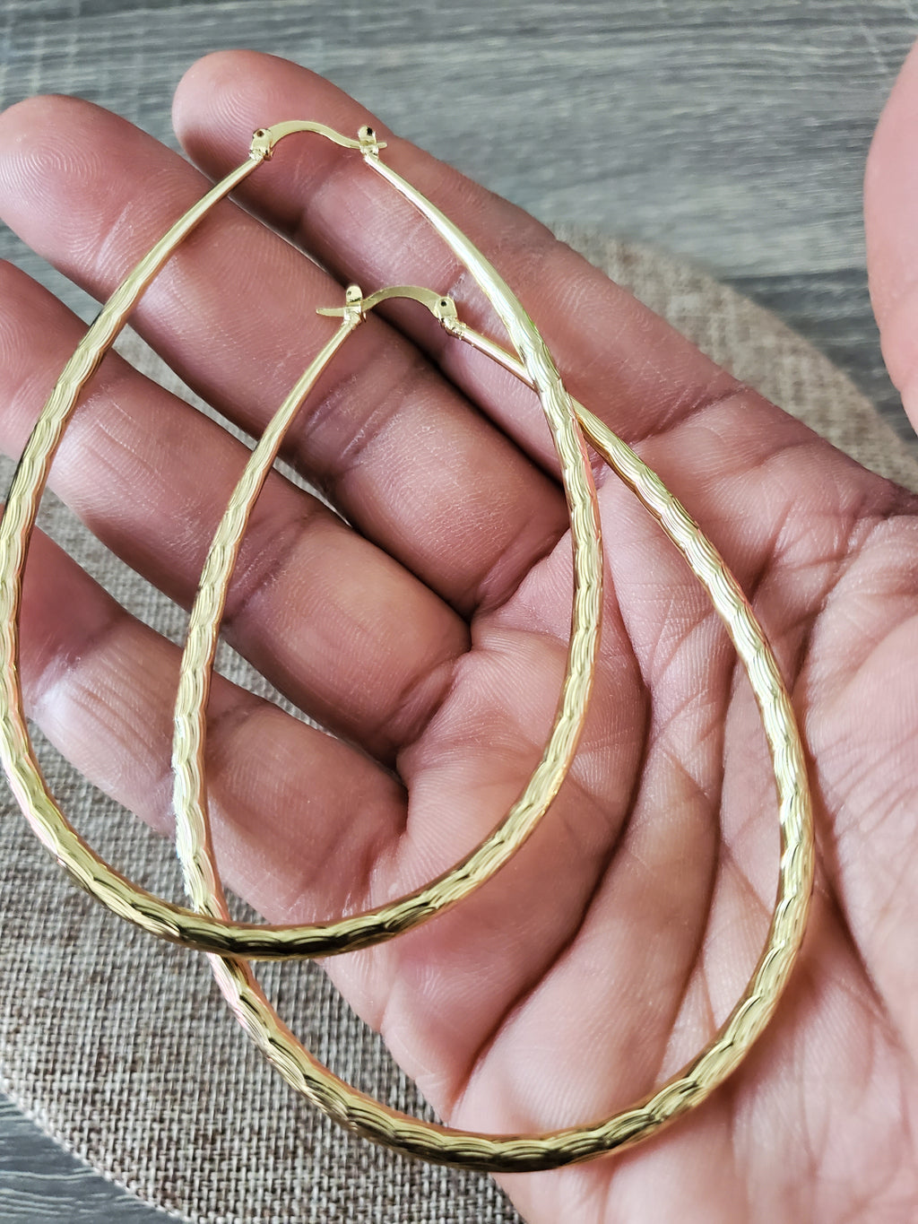 Teardrop Gold-tone Earrings - Goldie B & Co Boutique