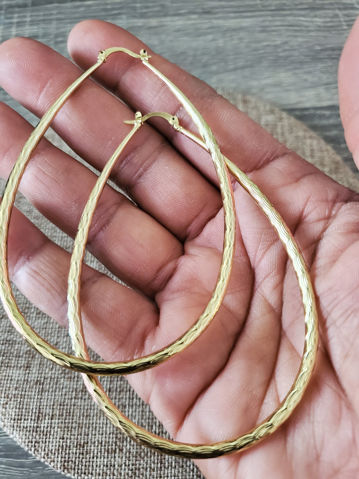Teardrop Gold-tone Earrings - Goldie B & Co Boutique