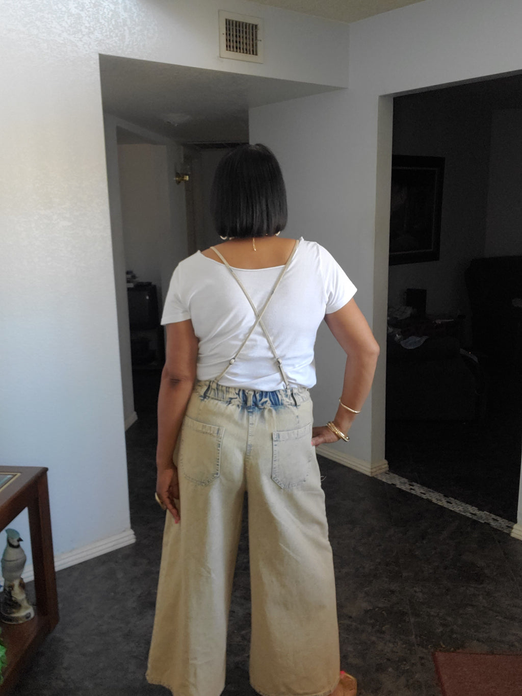 Wide leg washed denim overall - Goldie B & Co Boutique  