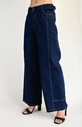 Belted wide-leg Denim Pants - Goldie B & Co Boutique  