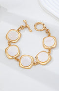 Square Link Pearly inlay Bracelet - Goldie B & Co Boutique  