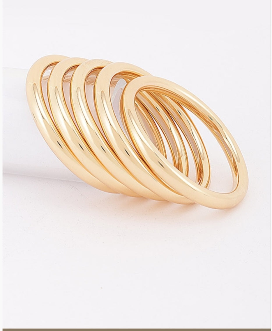 Three Stacked Bangles - Goldie B & Co Boutique