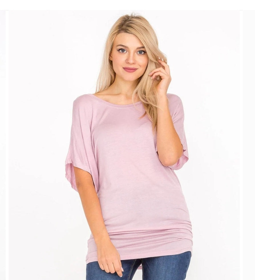 Mauve off shoulder Tunic top - Goldie B & Co Boutique  