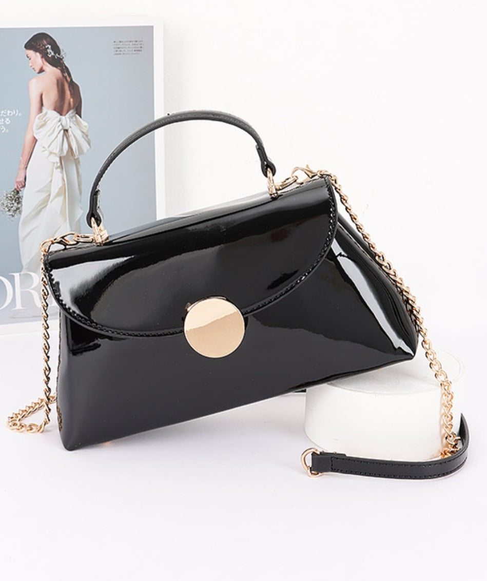 Faux Patent Leather Bag - Goldie B & Co Boutique  
