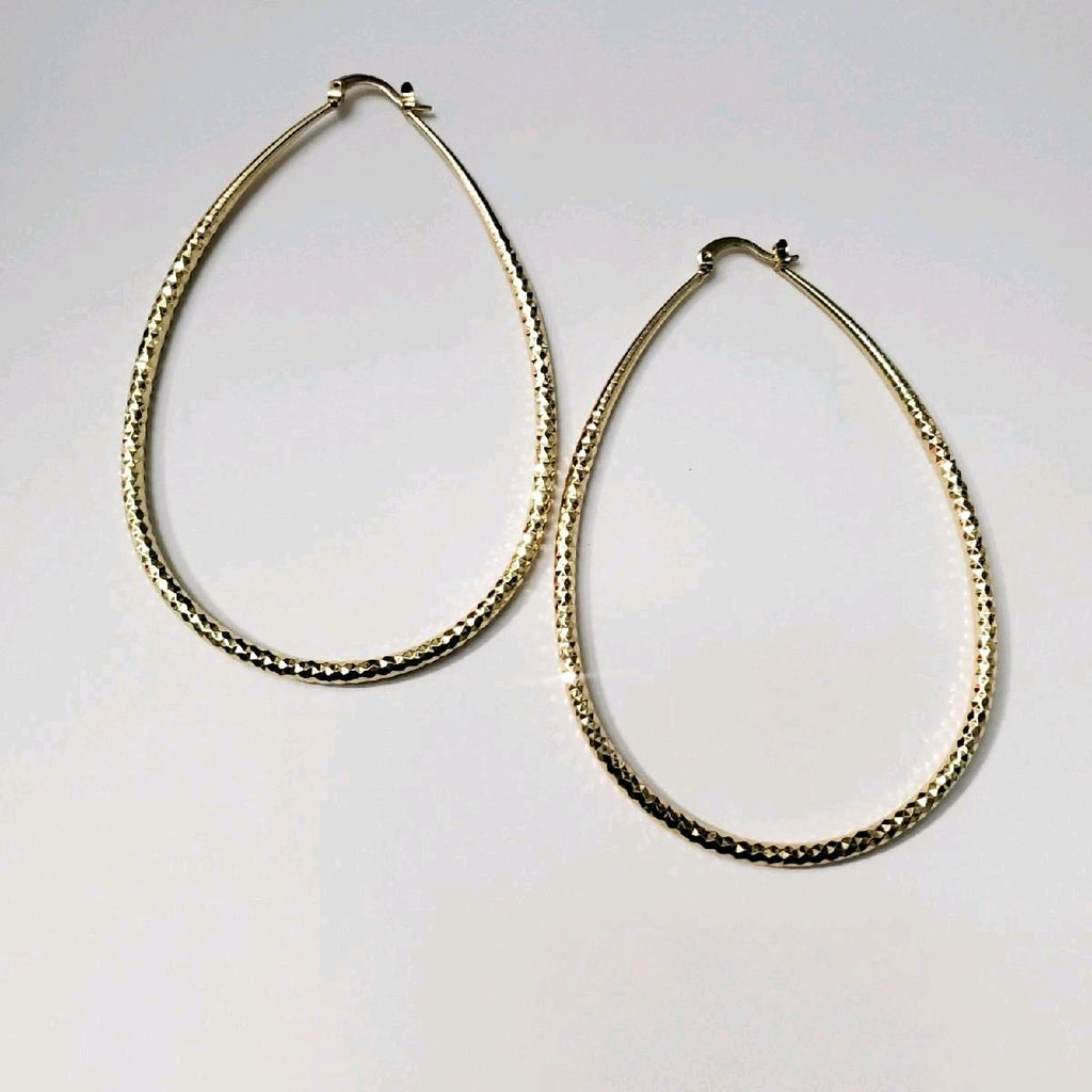 Teardrop Gold-tone Earrings