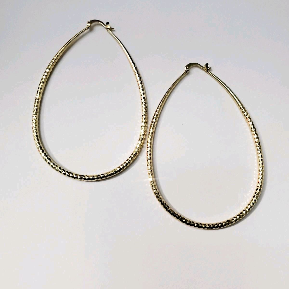 Teardrop Gold-tone Earrings