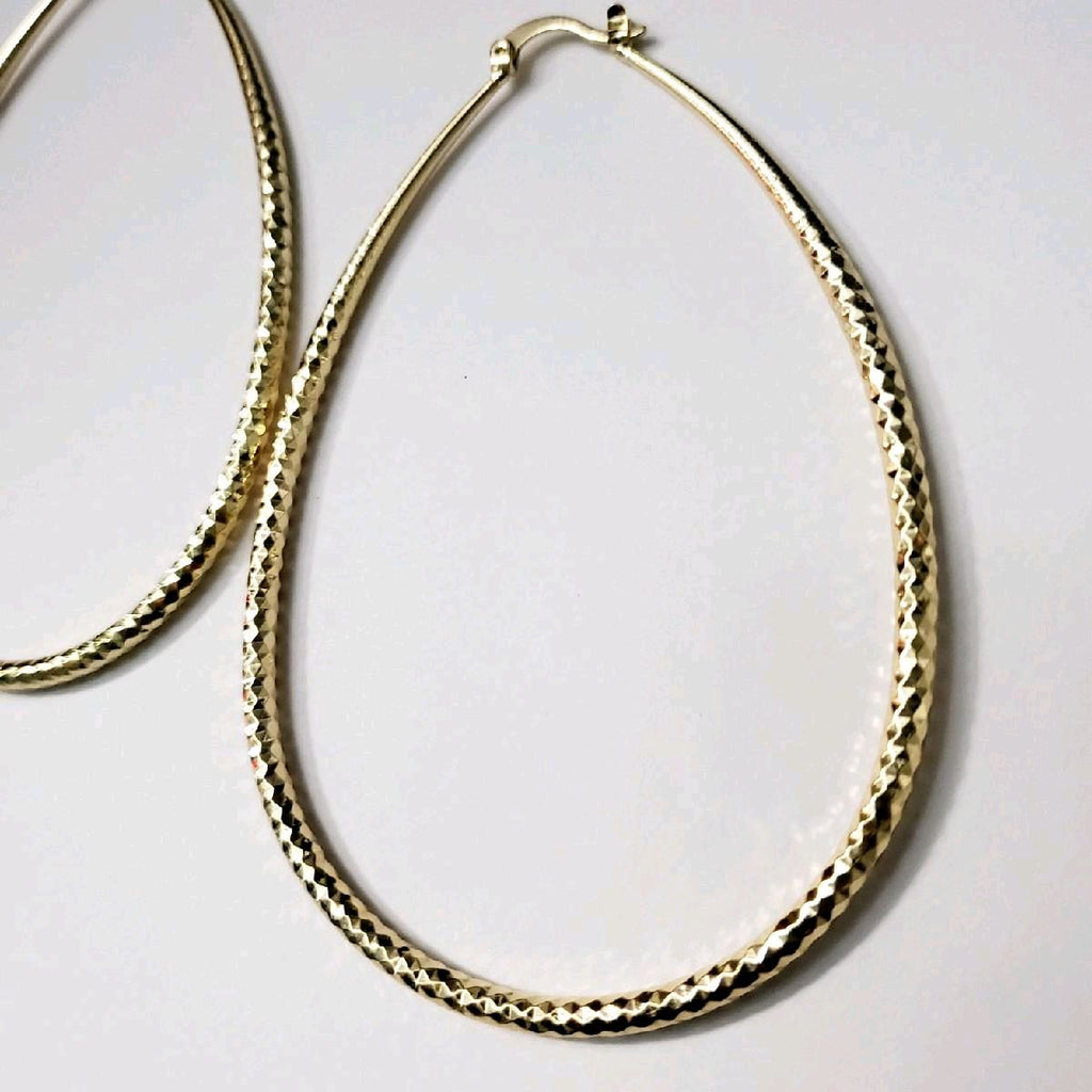 Teardrop Gold-tone Earrings