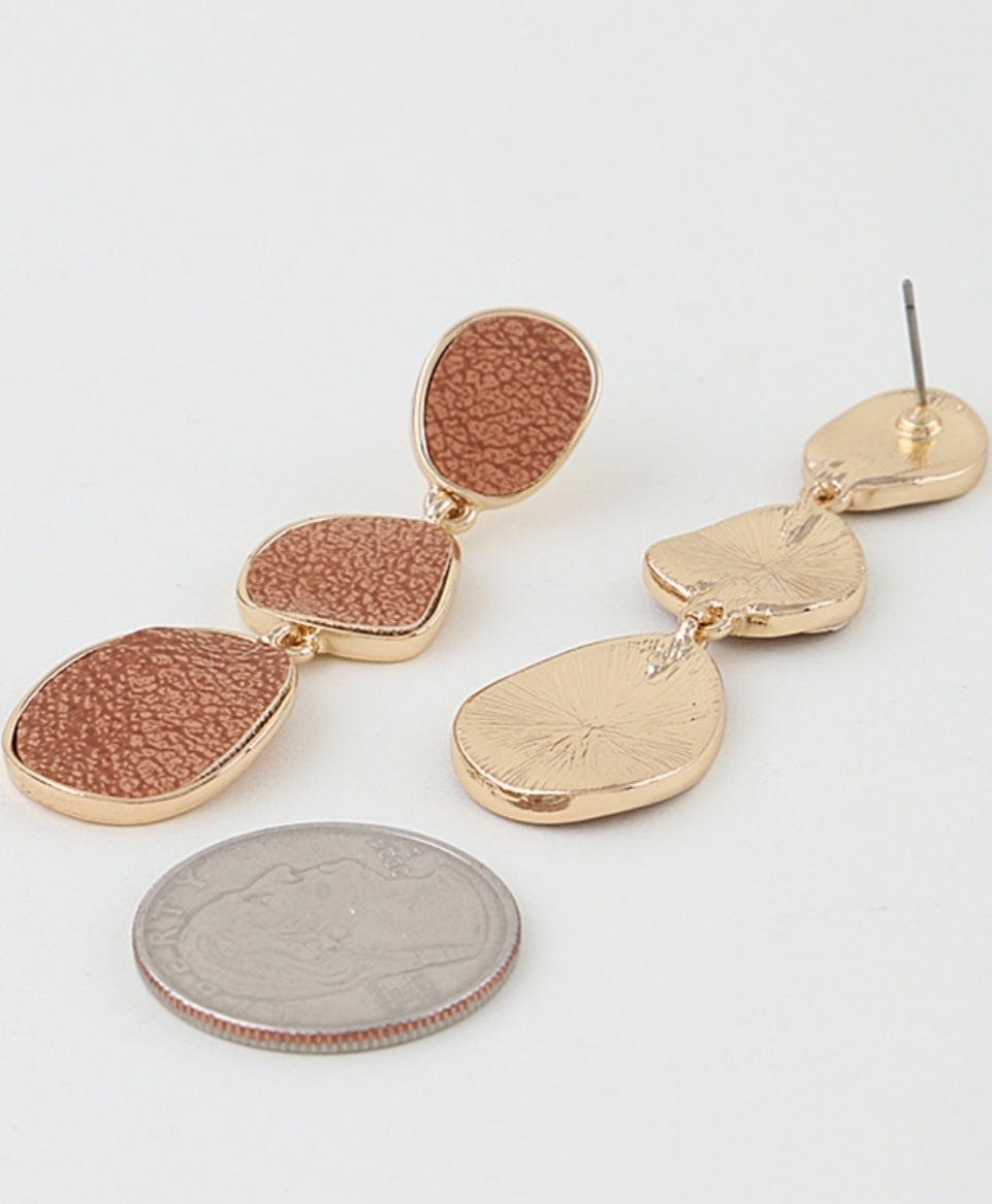 Textured Triple Drop Earrings - Goldie B & Co Boutique  