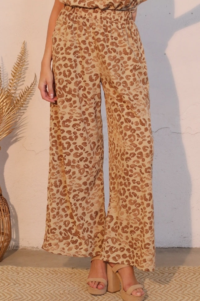 Animal Print Pocket Pants - Goldie B & Co Boutique  