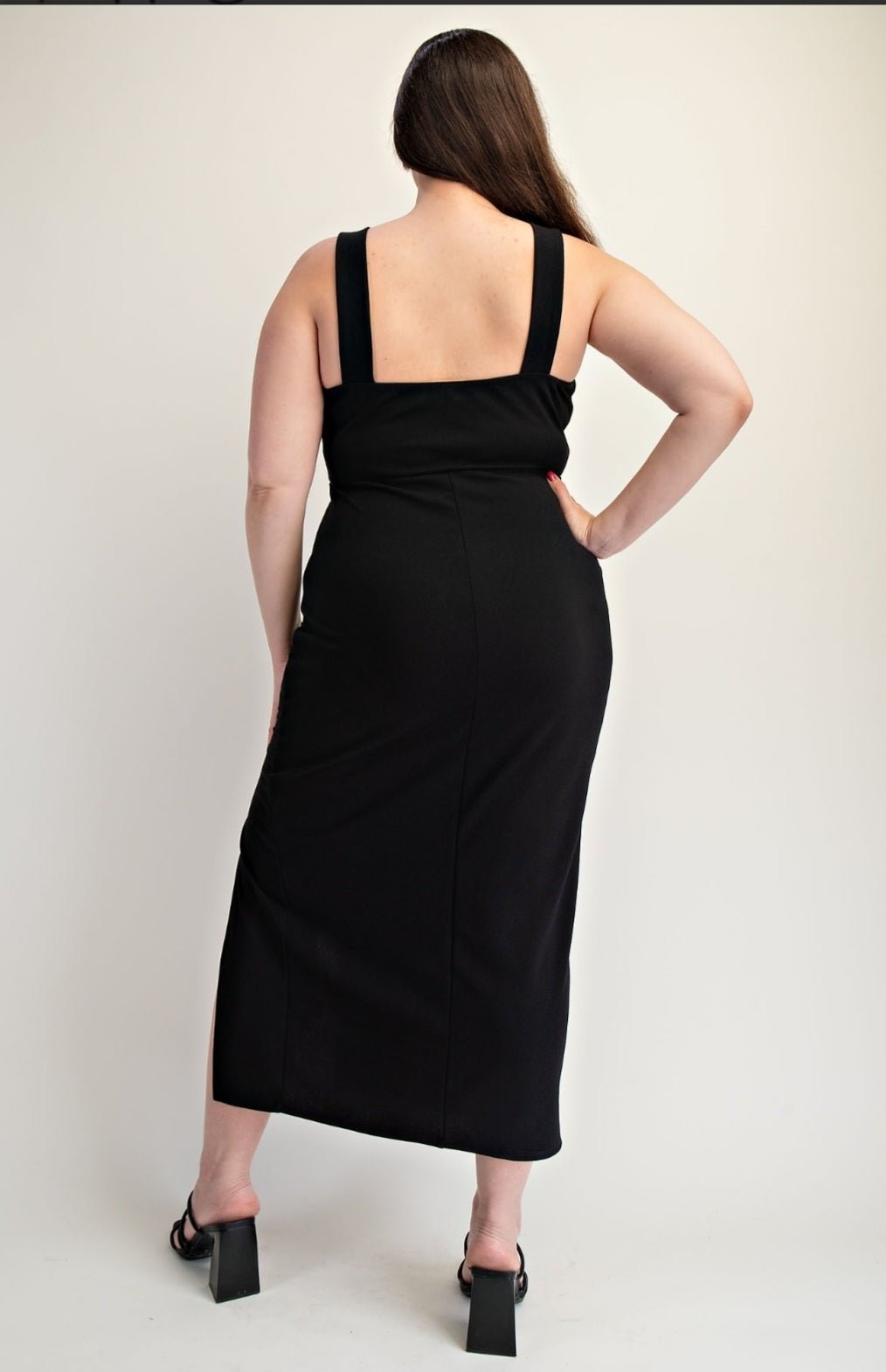 Square Neckline Midi Dress $36.00 - Goldie B & Co Boutique