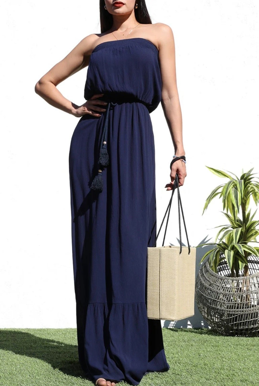 Strapless Maxi Dress $33.00 - Goldie B & Co Boutique