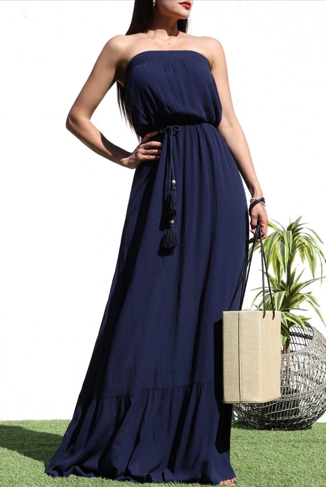 Strapless Maxi Dress $33.00 - Goldie B & Co Boutique