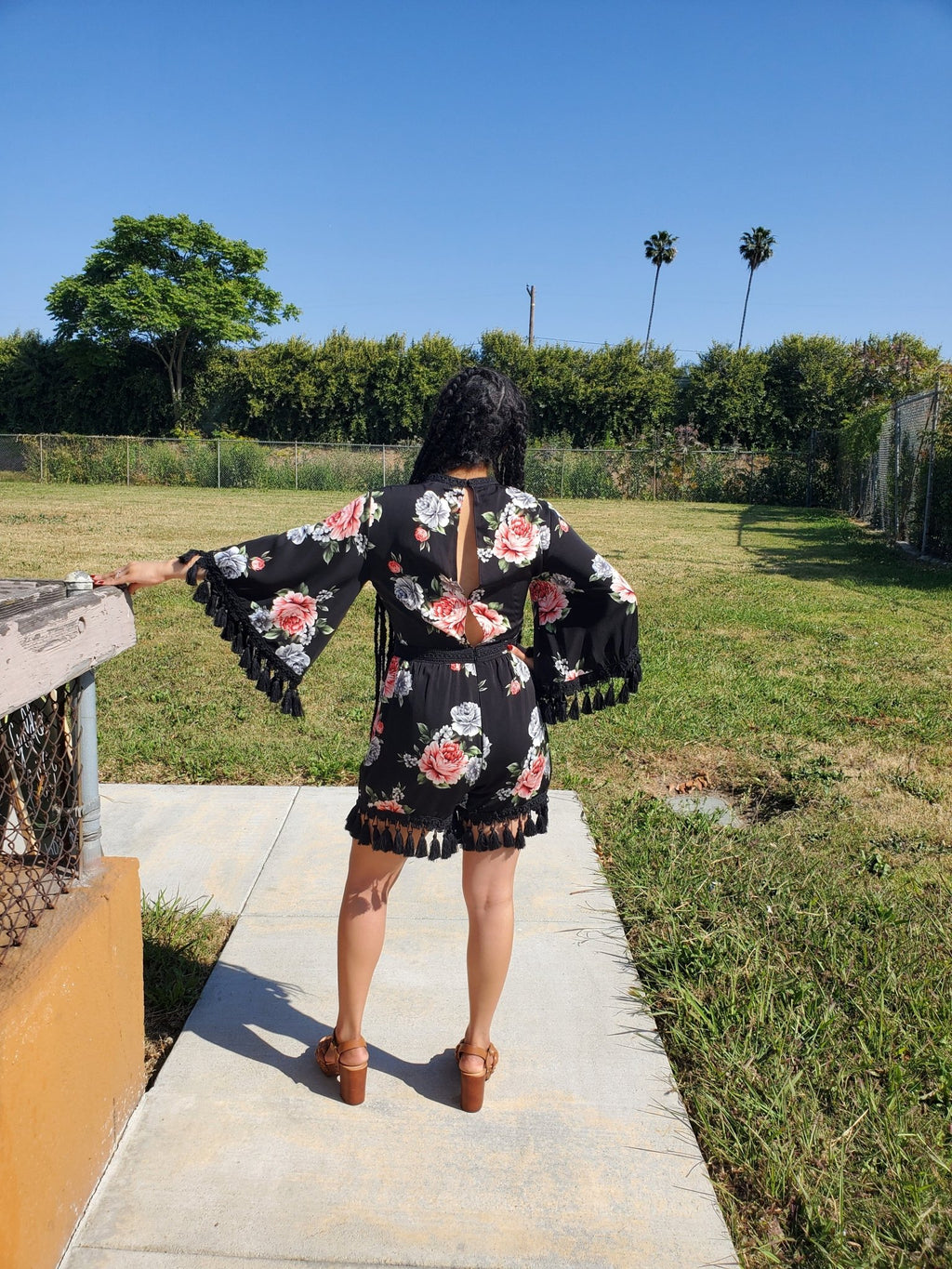 Tassel Floral Romper $12.00 - Goldie B & Co Boutique