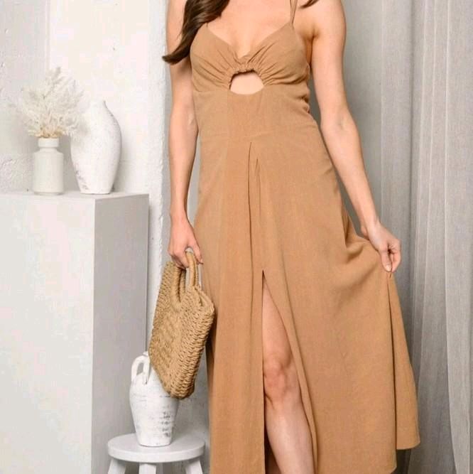 Tiffany Taupe Dress $9.00 - Goldie B & Co Boutique